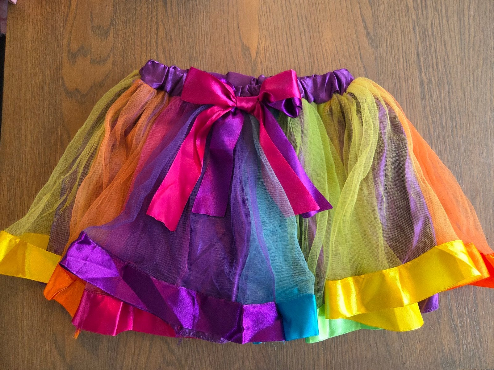 Vrolijke Regenboog Rok en Vlinder Vleugels 116/128 Set, Ophalen, Gebruikt, 110 t/m 116, Meisje