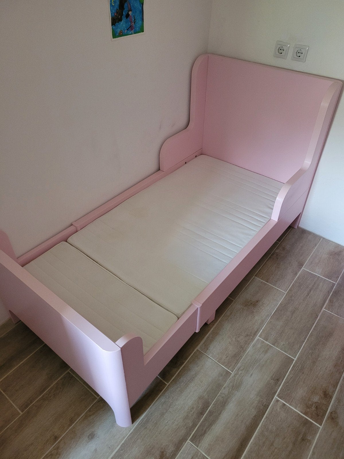 IKEA Kinderbed Roze - Inclusief Matras, Gebruikt, 90 cm, Ophalen of Verzenden, 200 cm