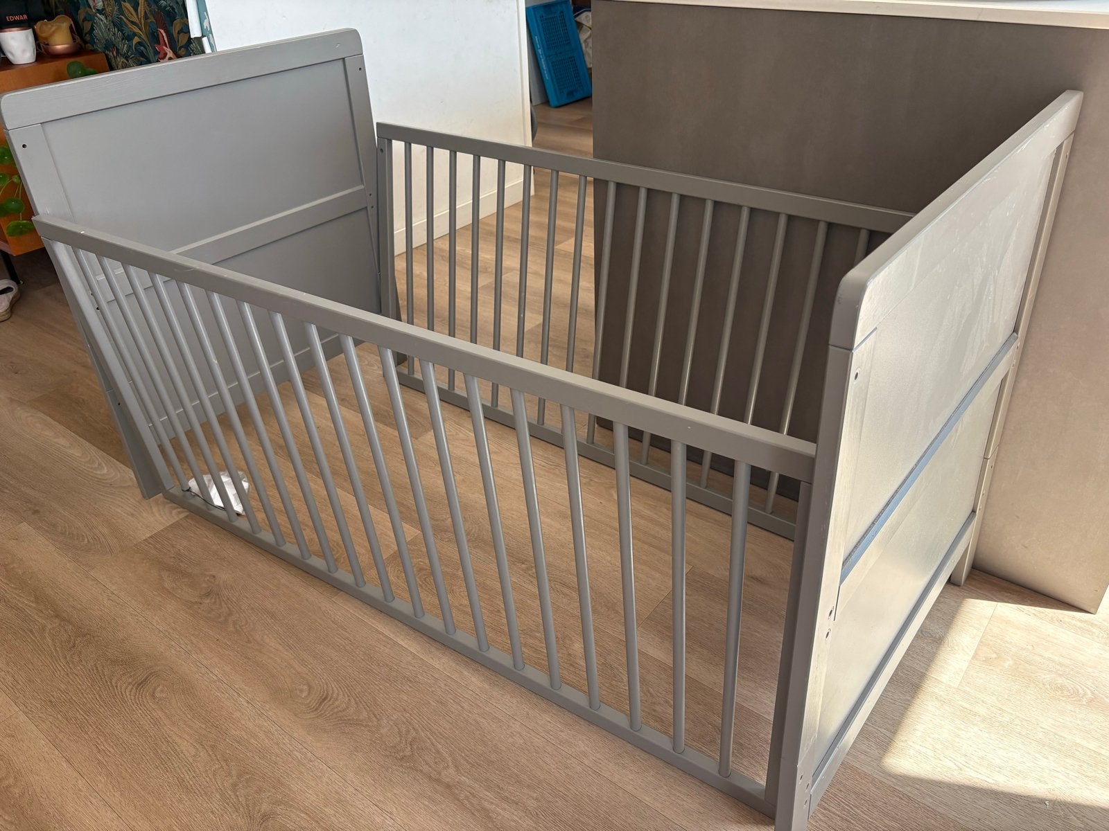 Petite Amelie Ledikant 'Laurent' 140x70 cm - Grijs, Ophalen, Gebruikt, 70 tot 85 cm, 140 tot 160 cm