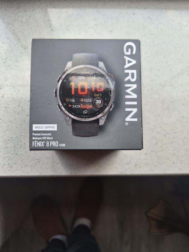 Garmin Fēnix 8 Pro 47mm AMOLED Sapphire – compleet in doos, Sieraden, Tassen en Uiterlijk, Sporthorloges, Gebruikt, Zwart, Ophalen of Verzenden