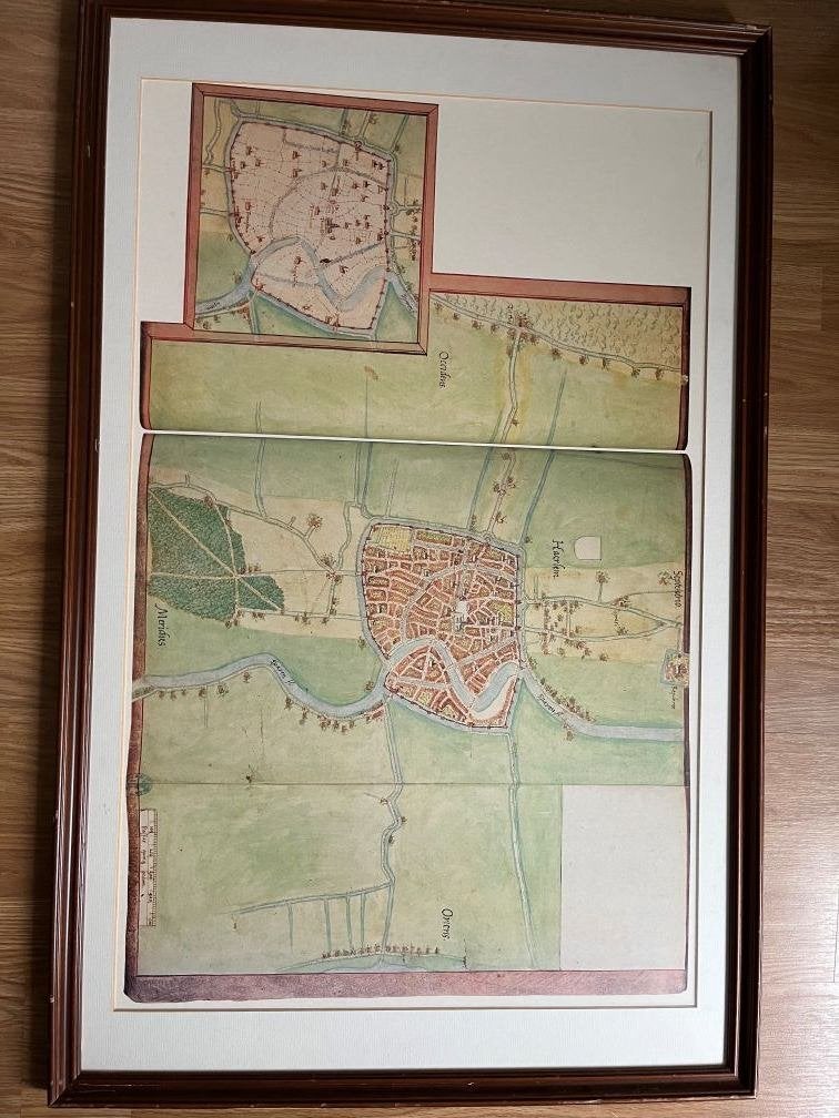 Ingelijste historische stadsplattegrond van Haarlem, Ophalen, Gebruikt