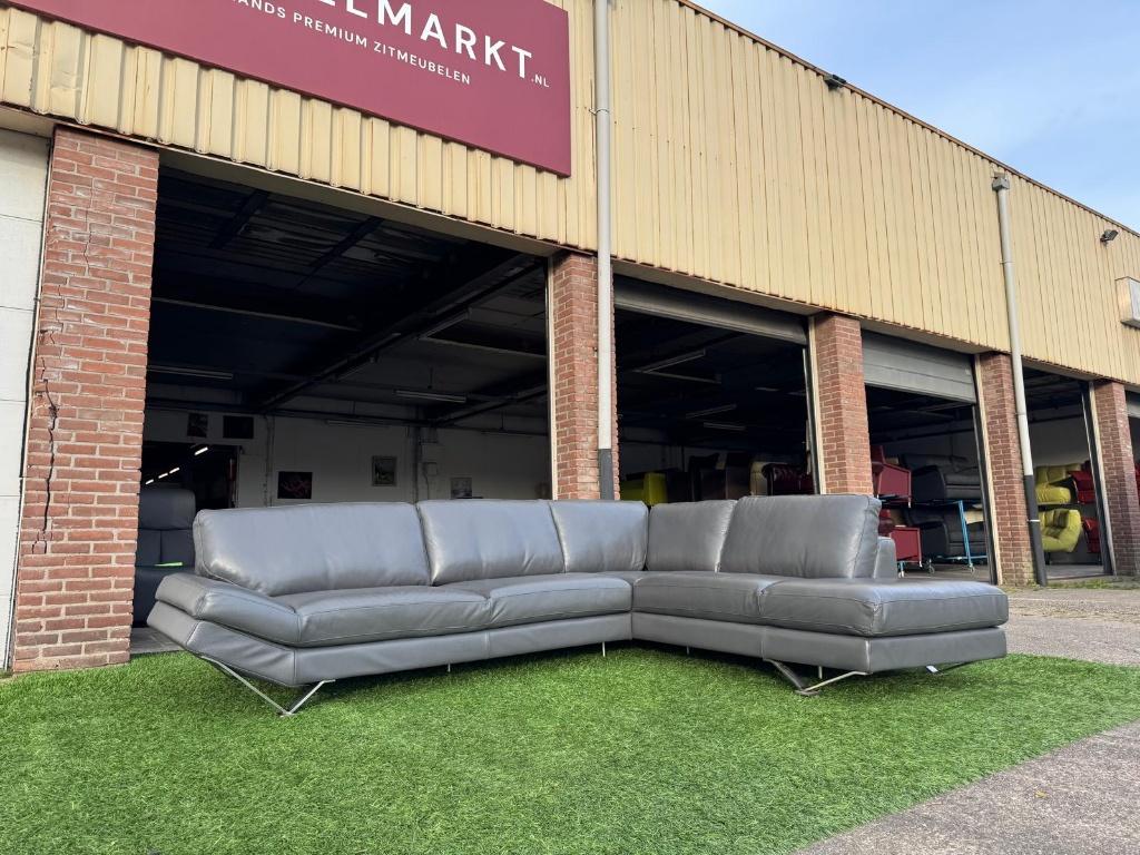 Hoekbank NATUZZI Releve bankstel design grijs leer, Ophalen, Geen, Pahest@hotmail.nl, Design
