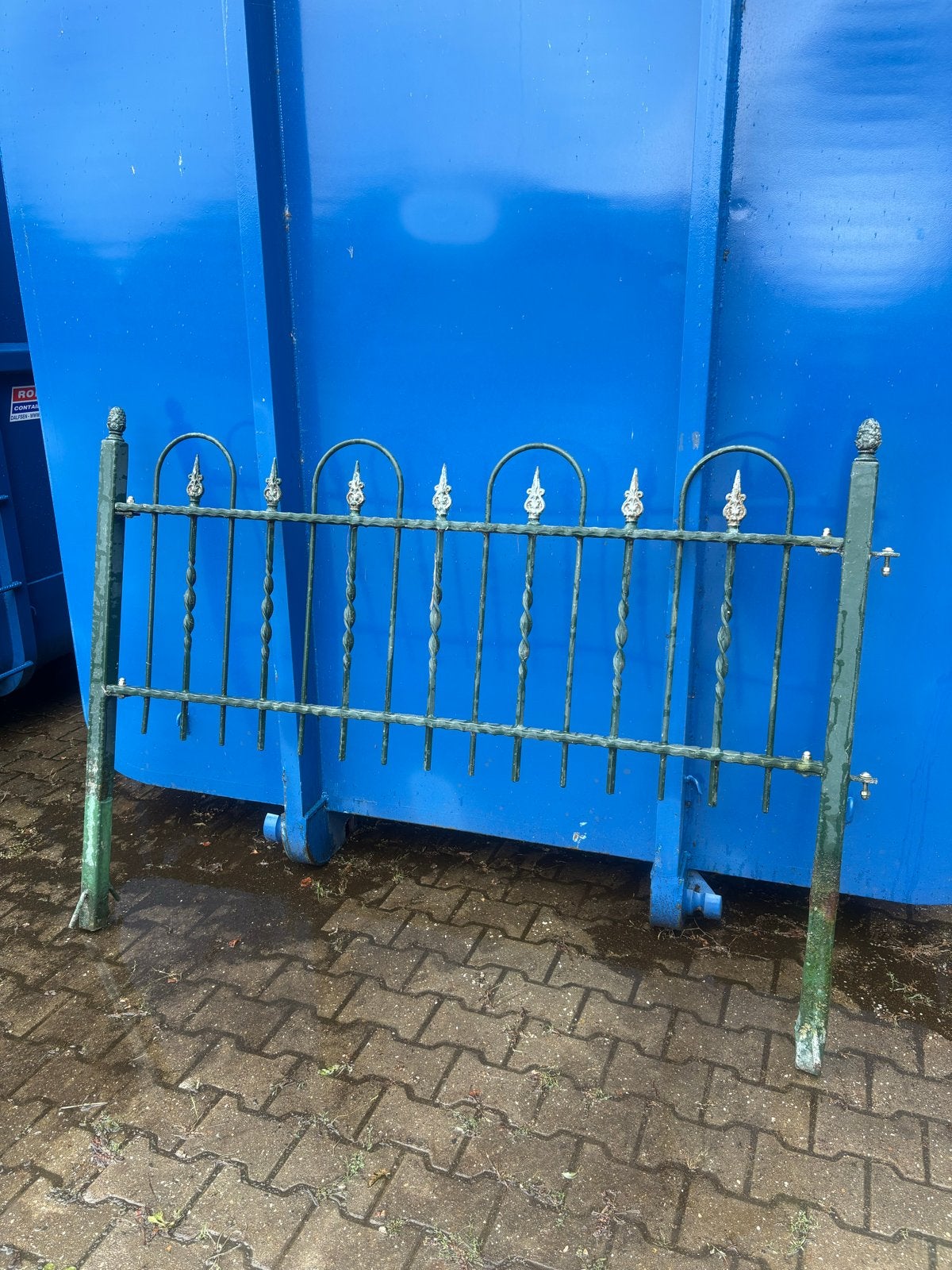 Sierhekwerk met poort - 11.5 meter, 95 cm hoog, Tuin en Terras, Met poort, Gebruikt, Ophalen of Verzenden, Sierhekwerk