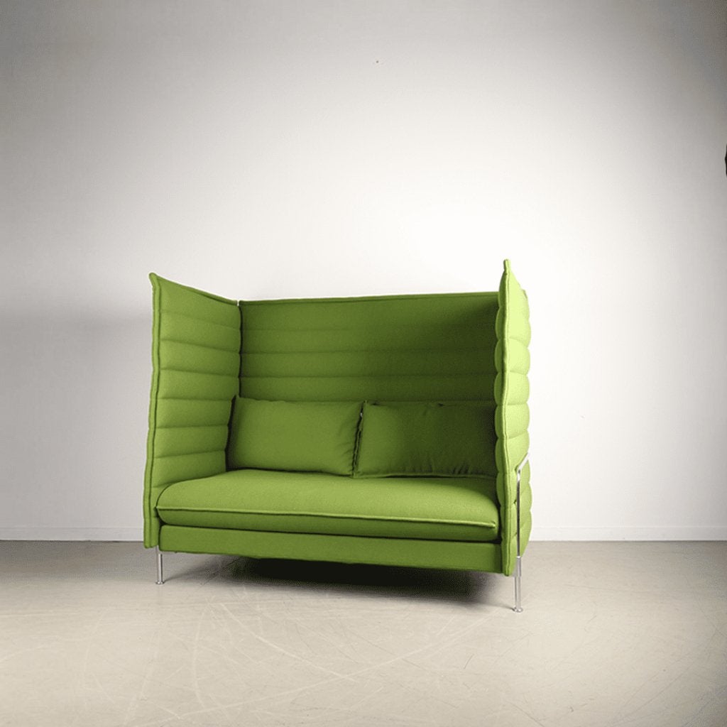 Vitra Alcove Plus Bank 2-Zits Groen Stof, Huis en Inrichting, Vitra, Zo goed als nieuw, Niet ingevuld, Niet ingevuld
