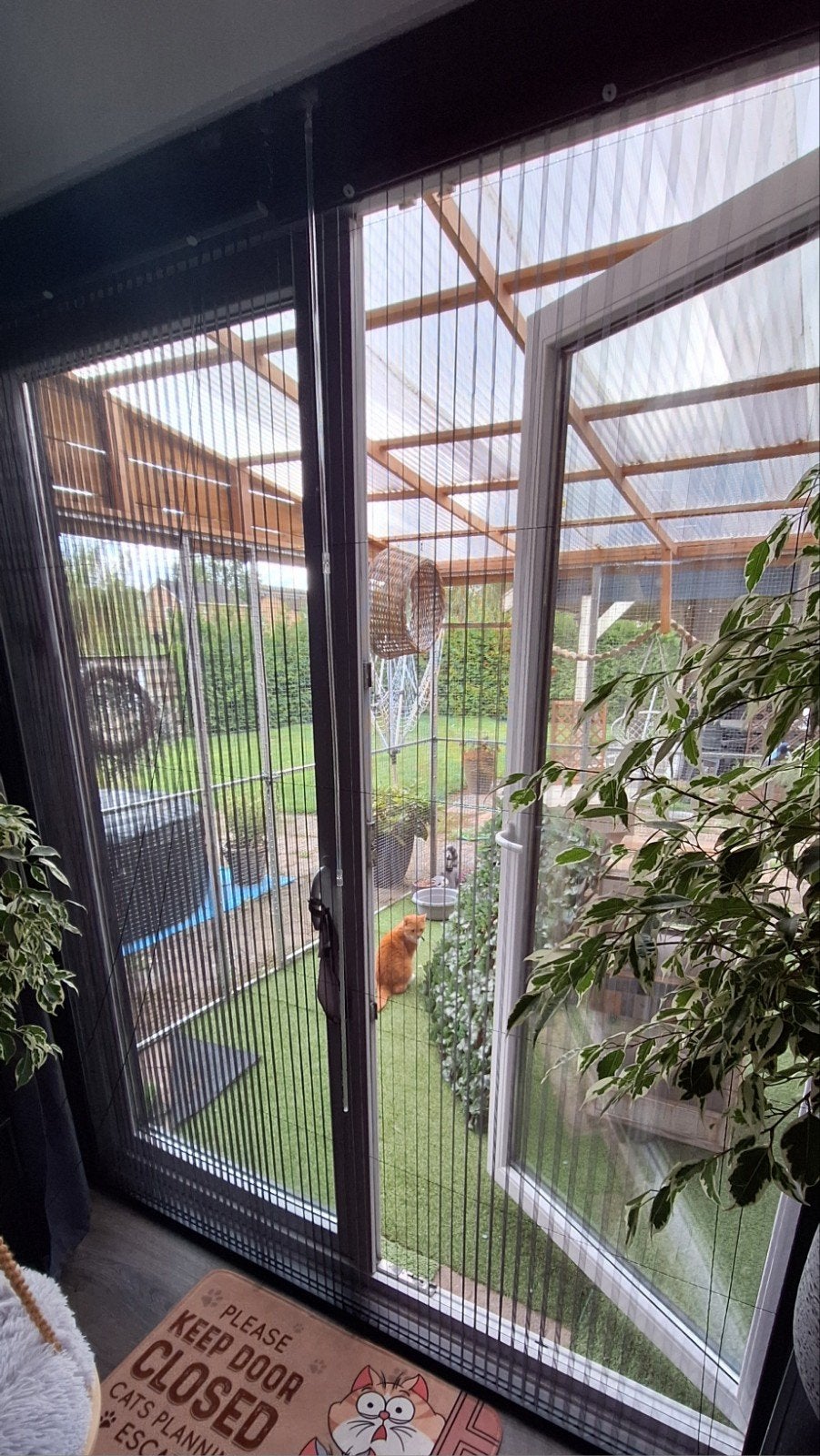 Nieuwe plissé hordeur zwart, Doe-het-zelf en Verbouw, Deuren en Horren, Ophalen, Hordeur, Nieuw, Schuifdeur