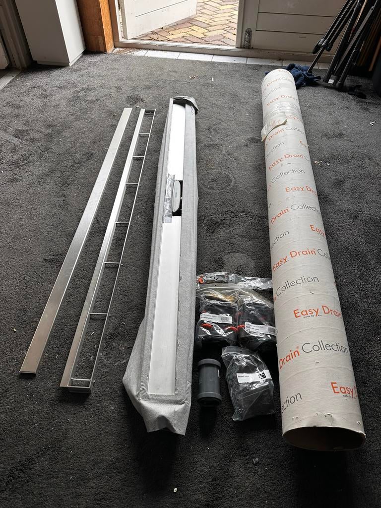 Easy Drain douchegoot 160 cm NIEUW in doos, Ophalen, Nieuw, Rvs, Douche
