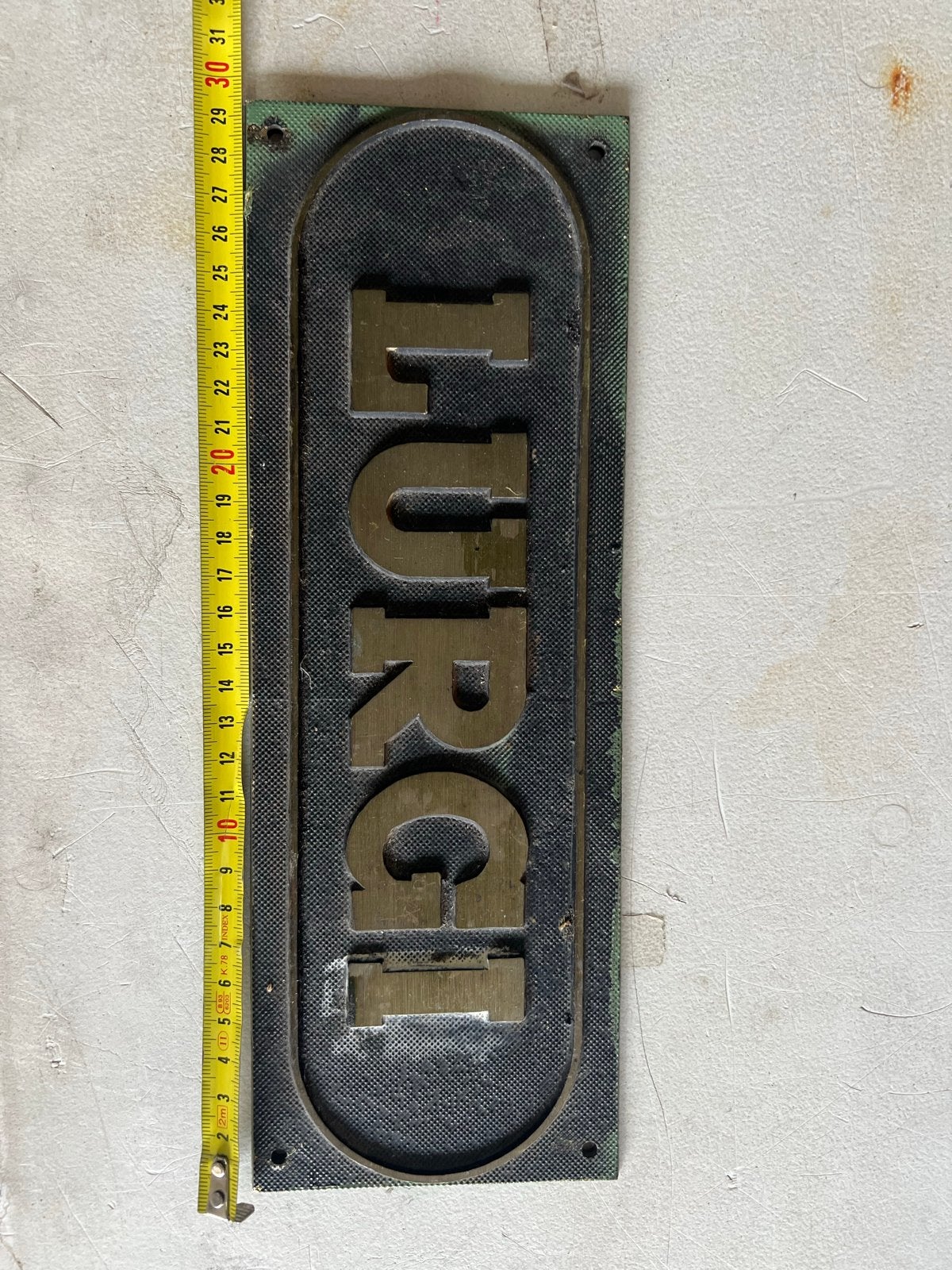 Vintage Bronzen Plaquette 'LURGI', Ophalen of Verzenden, Brons
