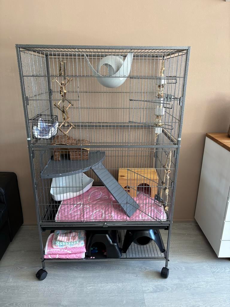 Papegaaienkooi, ook zeer geschikt voor ratten en fretten, Kooi, Ophalen of Verzenden, Zo goed als nieuw, Fret