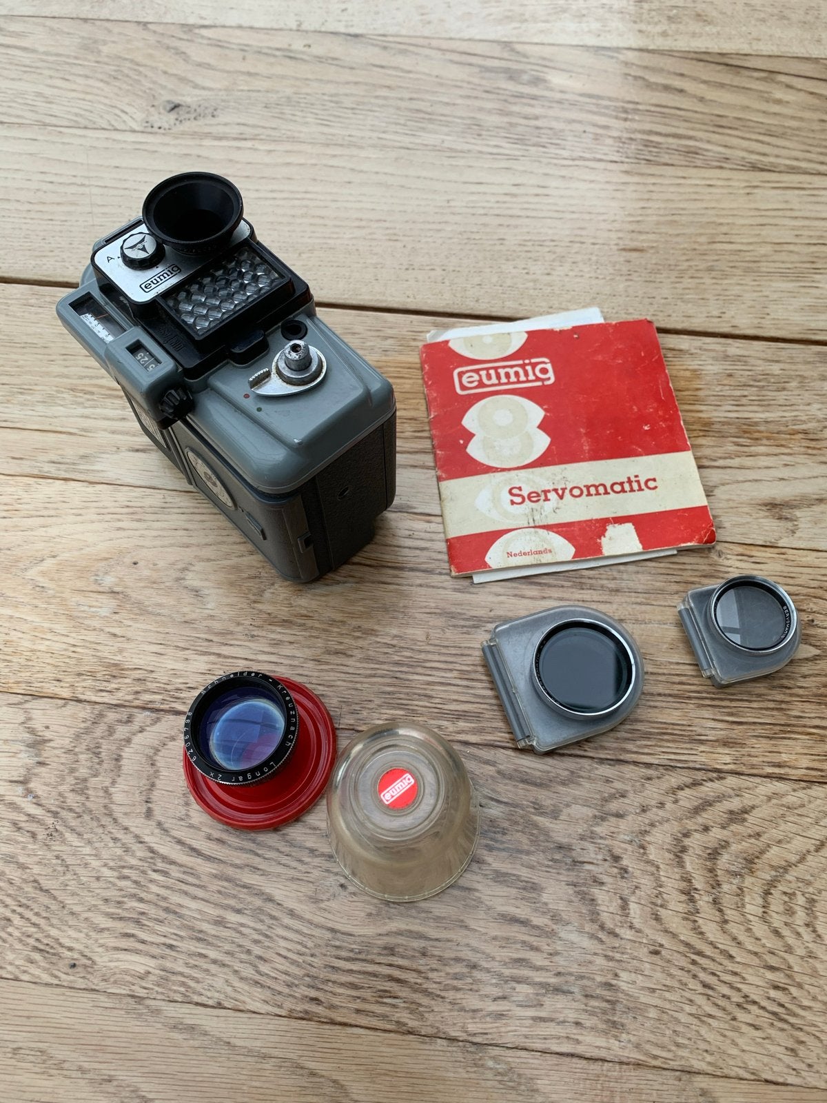 Eumig Servomatic 8mm filmcamera met accessoires, Ophalen of Verzenden, 8mm, Camera