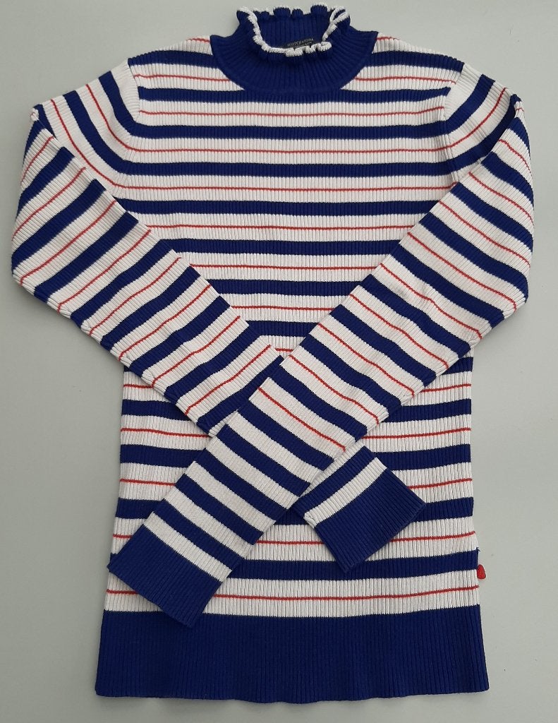 164 Scotch & Soda (14 jaar) blauw gestreept truitje, Ophalen, Meisje, Trui of Vest, Zo goed als nieuw