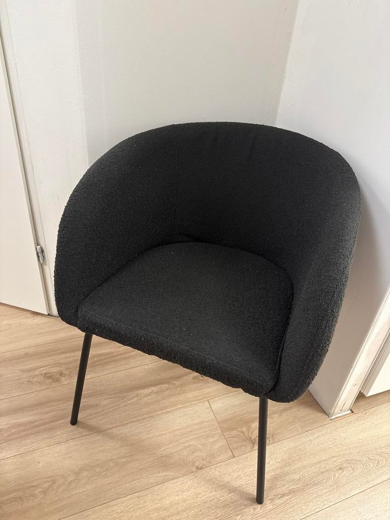 Bouclé stoel Karwei - Zwart, Zwart, Ophalen of Verzenden, Zo goed als nieuw, Eén