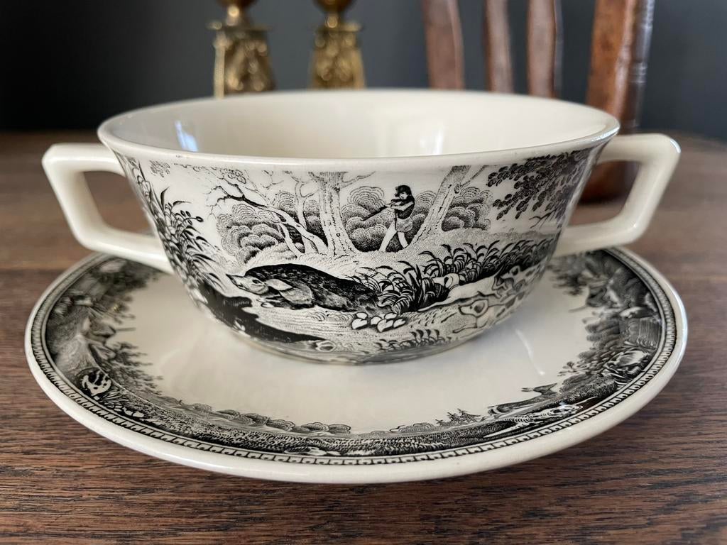 Soepkom & schotel, vintage Villeroy & Boch, Artemis, Verzenden