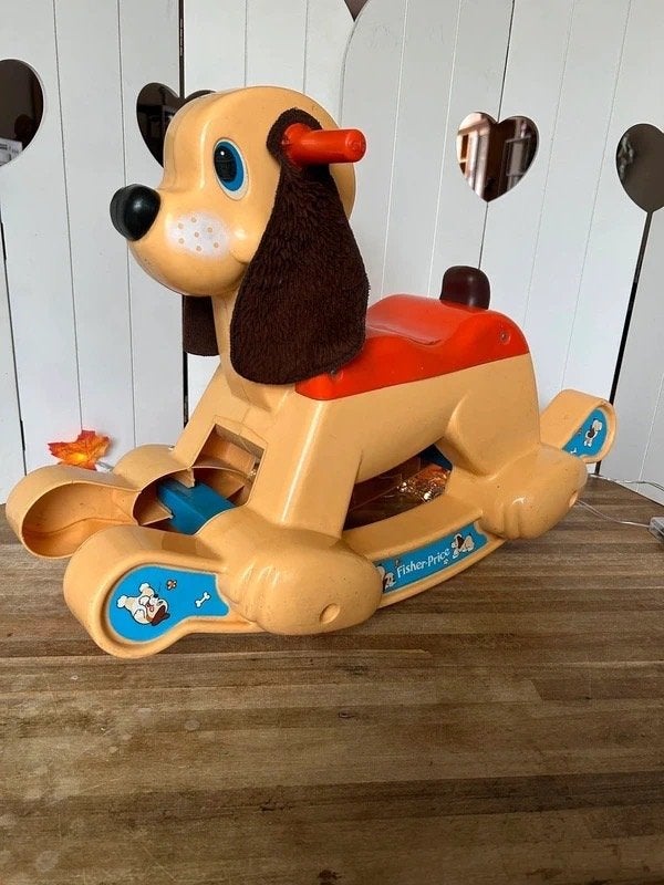 Vintage Fisher-Price Hobbelhond (1983), Ophalen of Verzenden, Gebruikt, Speelset