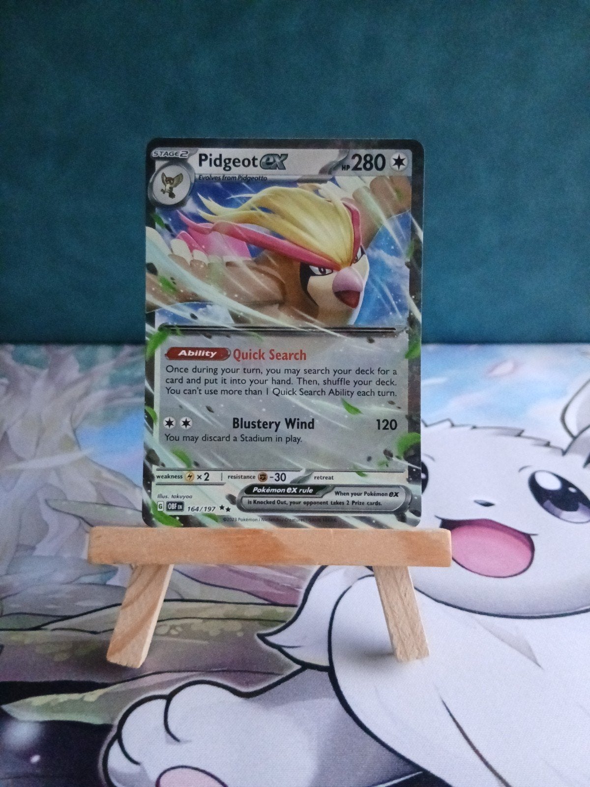 Pidgeot Ex #164/197 Pokémon Obsidian Flames, Verzenden, Nieuw, Losse kaart, Foil
