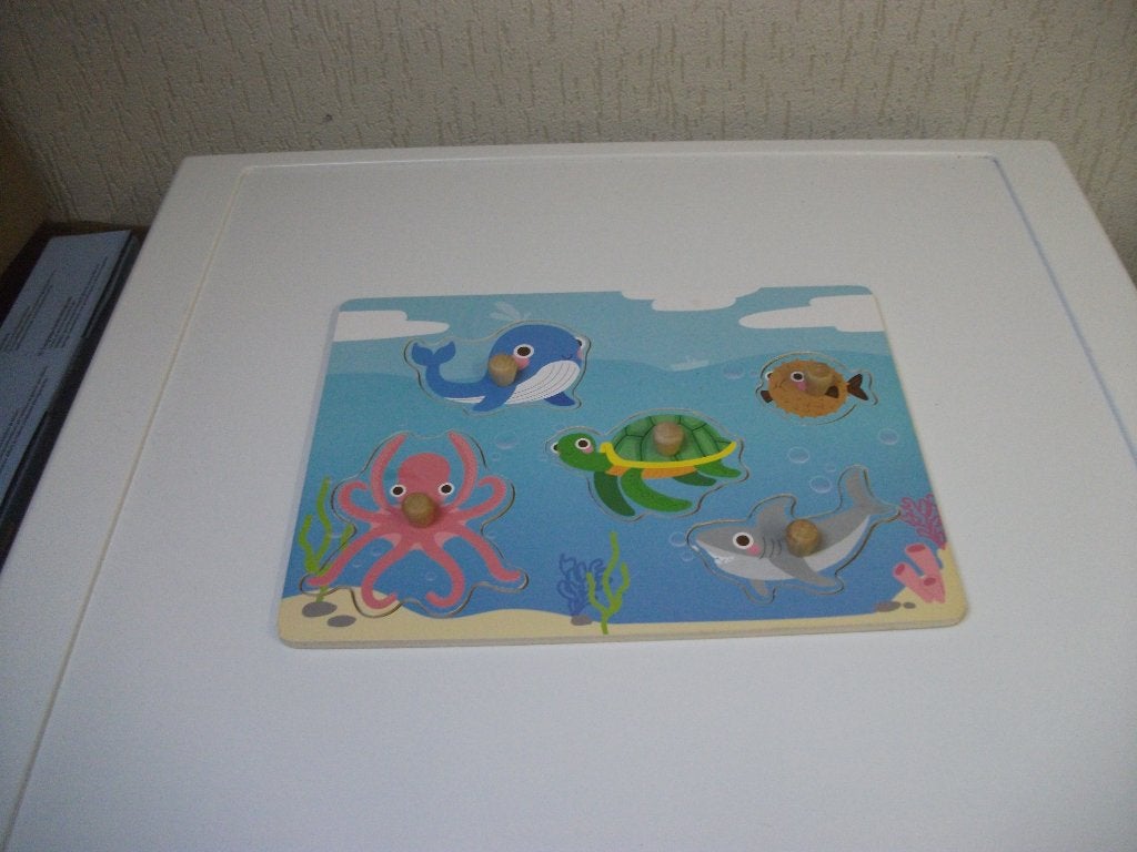 Puzzel vissen 5 delig, Ophalen of Verzenden, Gebruikt