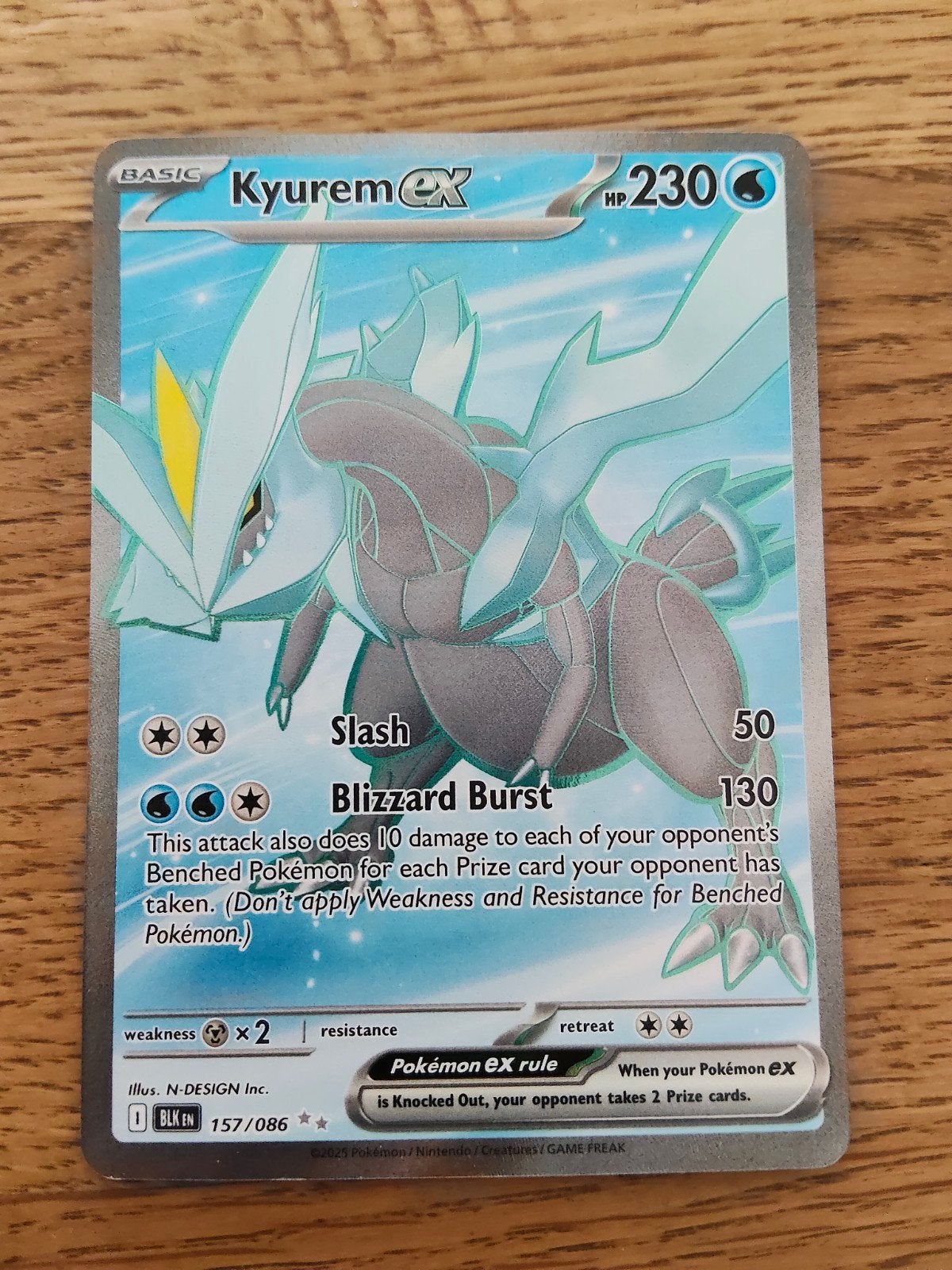 Kyurem ex full art, Ophalen of Verzenden, Zo goed als nieuw, Losse kaart
