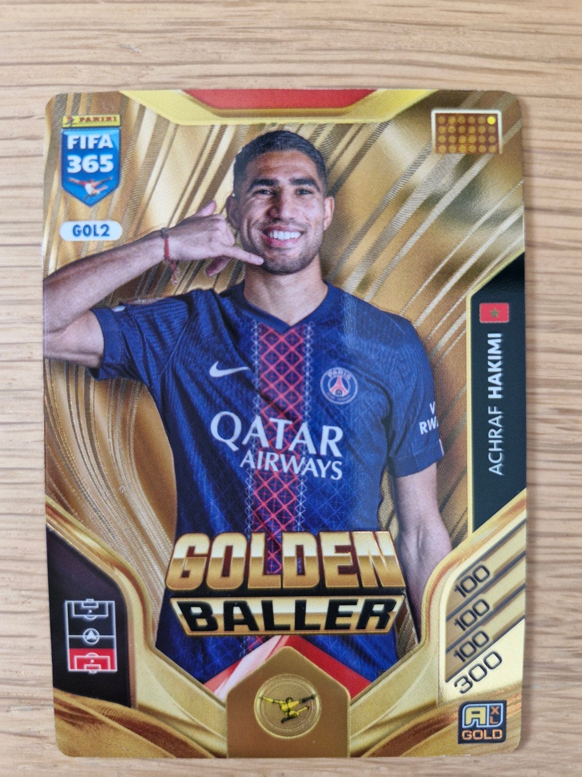 Panini FIFA 365 Golden Baller Achraf Hakimi, Ophalen, Zo goed als nieuw, Buitenlandse clubs, Spelerskaart