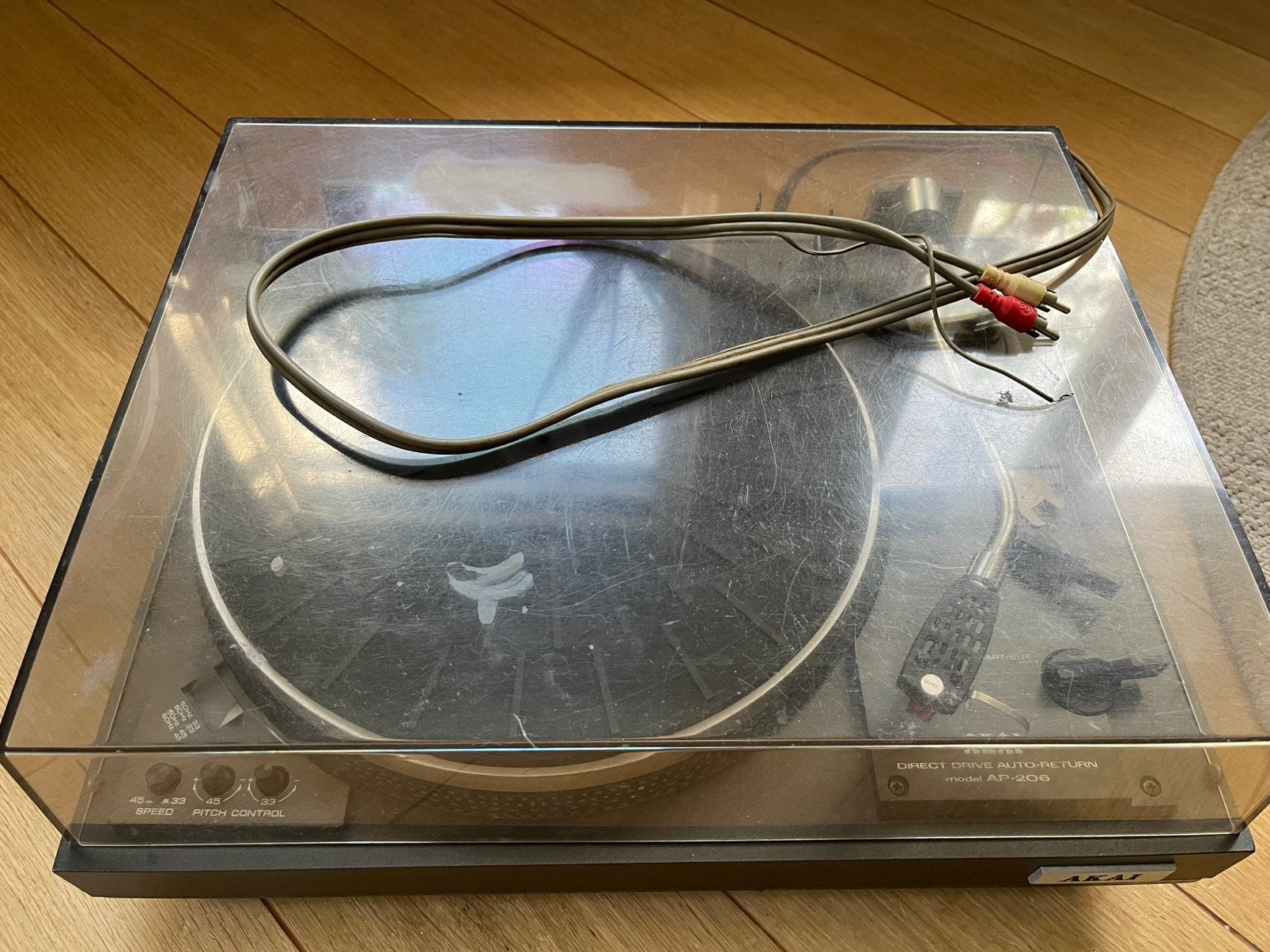 Platenspeler Akai AP-206, Audio, Tv en Foto, Platenspelers, Ophalen, Gebruikt, Pitch-regelaar, Platenspeler