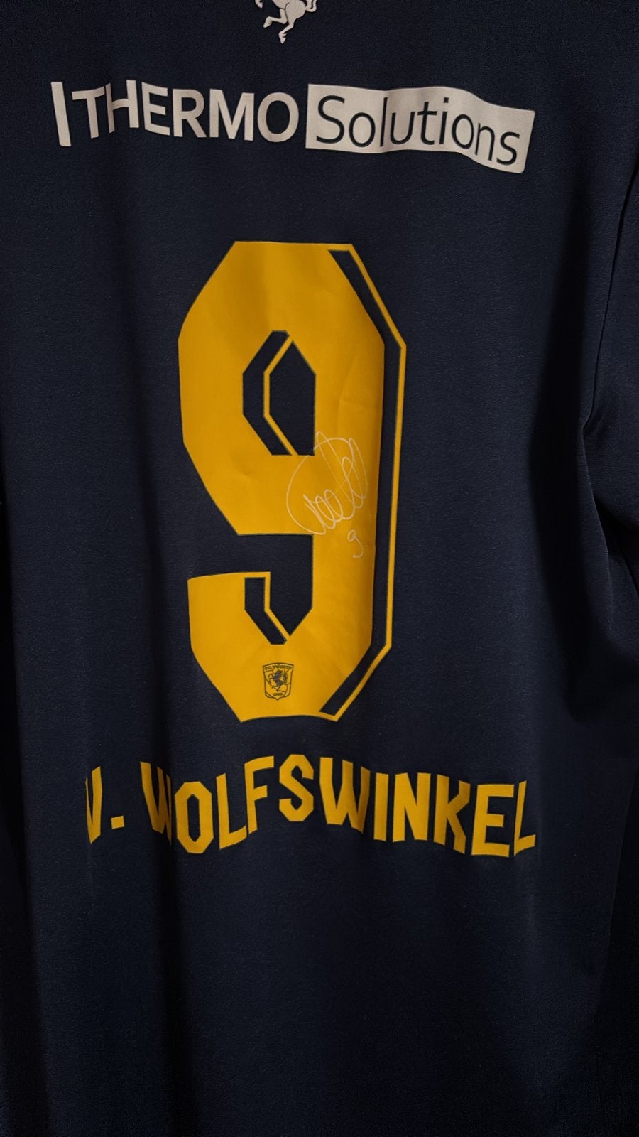 Gesigneerd Fc Twente shirt Ricky van Wolfswinkel #9, Blauw, Overige maten, Ophalen of Verzenden, Zo goed als nieuw
