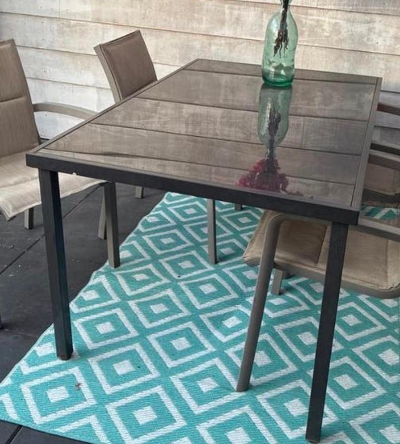 Tuintafel met glasplaat, Tuin en Terras, Ophalen of Verzenden, Zo goed als nieuw