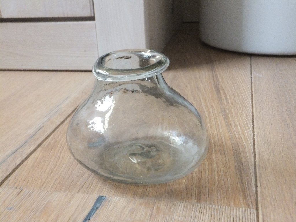gratis verzenden mooi vintage vaasje apart oud glas brocante, Verzenden
