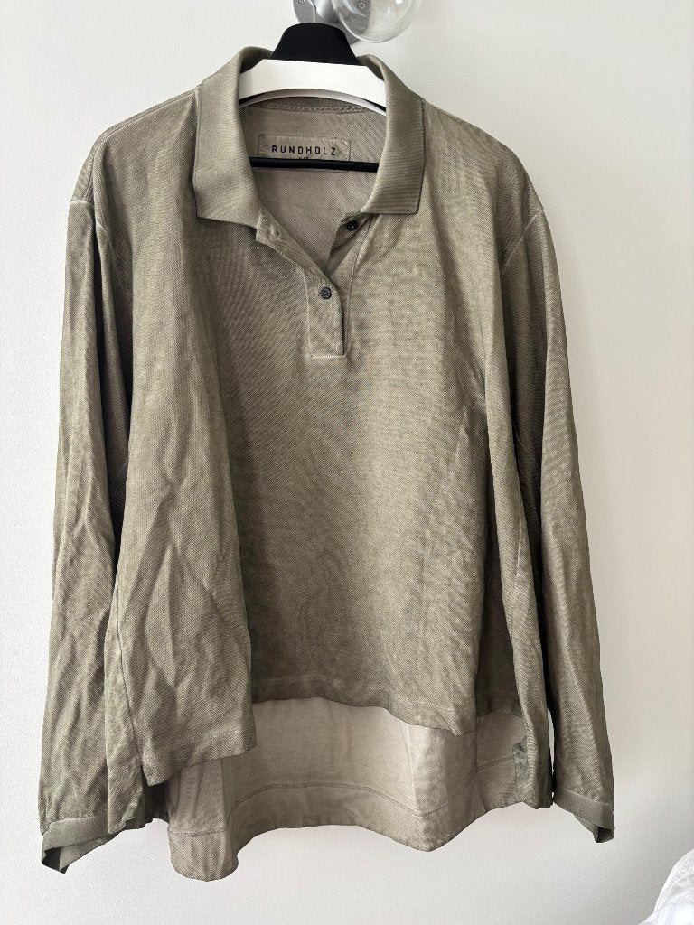 RUNDHOLZ DIP: vaal groene Polo maat L - nieuw!, Maat 42/44 (L), Nieuw, Groen, RUNDHOLZ DIP