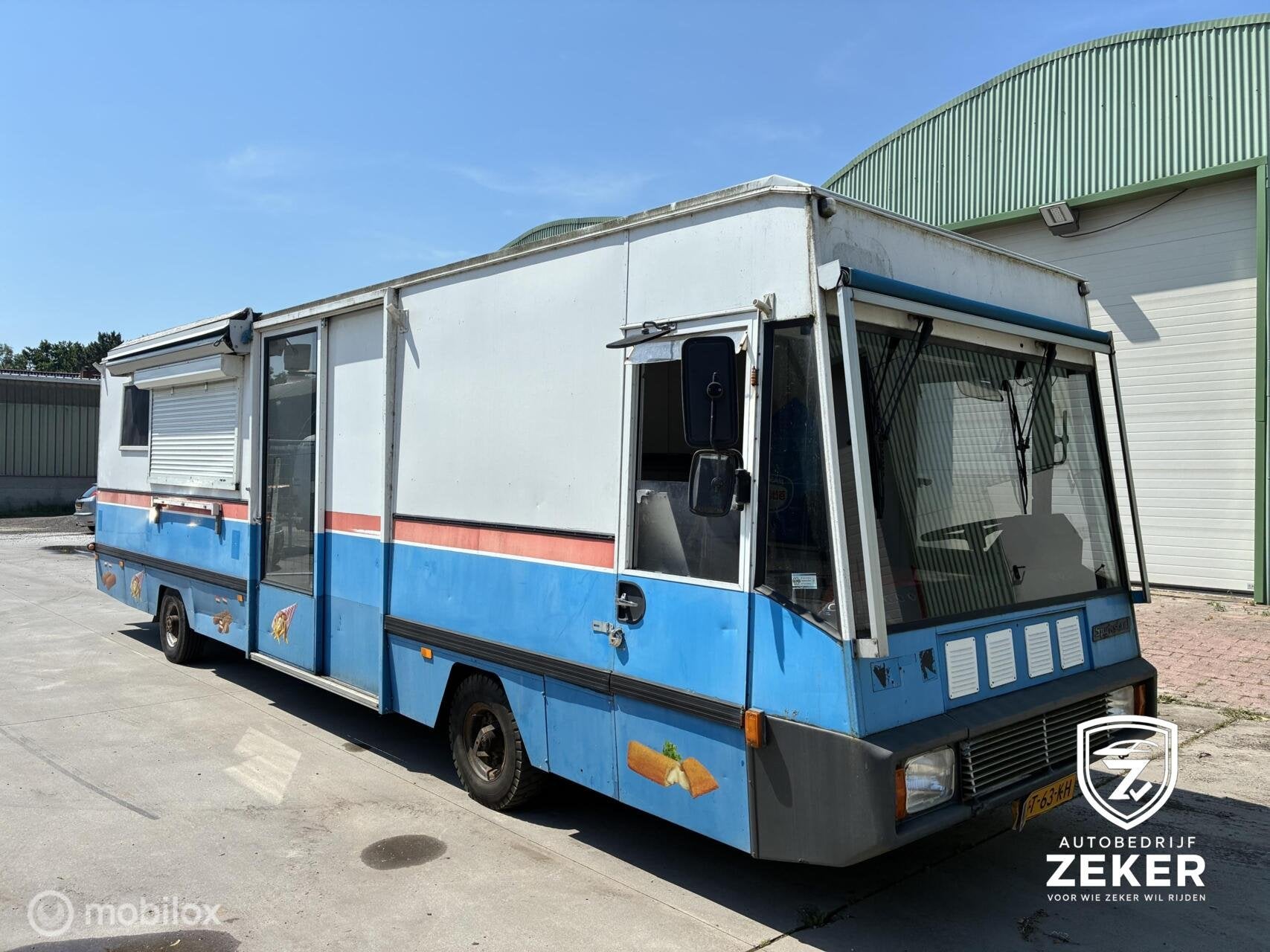 Spijkstaal 1 Patatwagen/foodtruck rijd en schakelt goed, Auto's, Gebruikt, 4 cilinders, Origineel Nederlands, Bedrijf