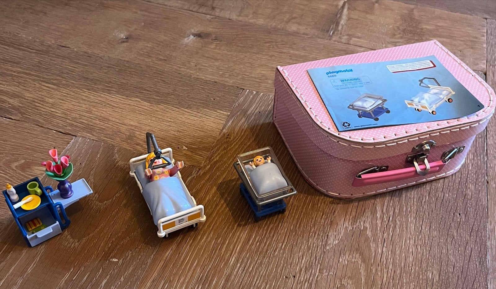 Playmobil Ziekenhuis Set met Baby en Moeder in Koffer, Kinderen en Baby's, Ophalen of Verzenden, Gebruikt, Meisje