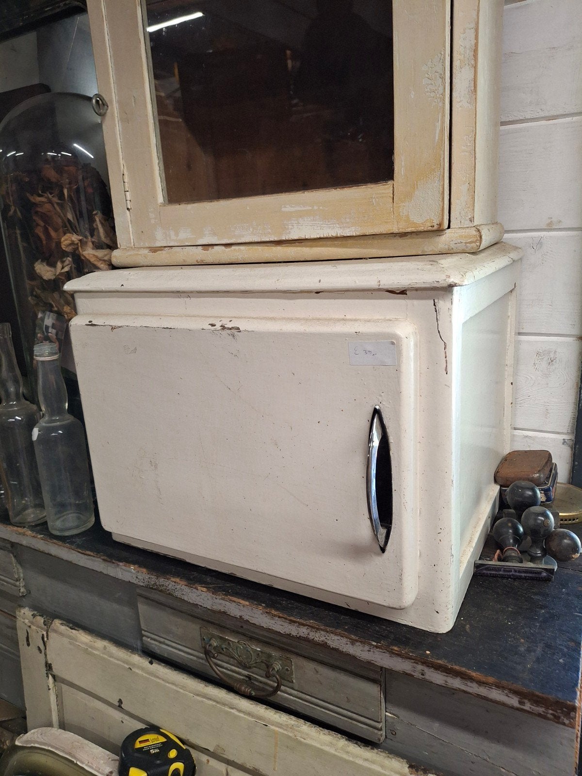 Oud kastje wandkastje brocante, Antiek en Kunst, Ophalen of Verzenden