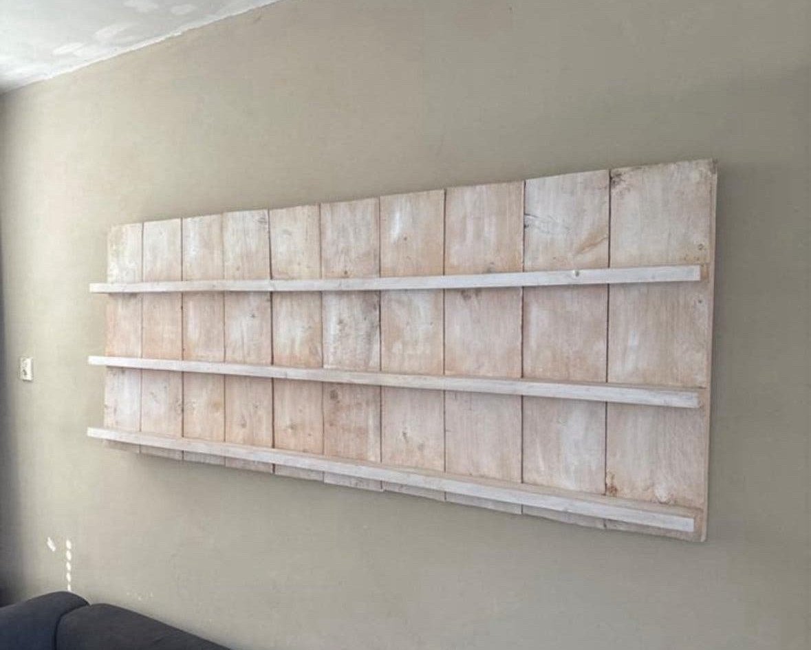 Steigerhouten wand paneel voor foto’s en schilderijtjes, Ophalen, Zo goed als nieuw