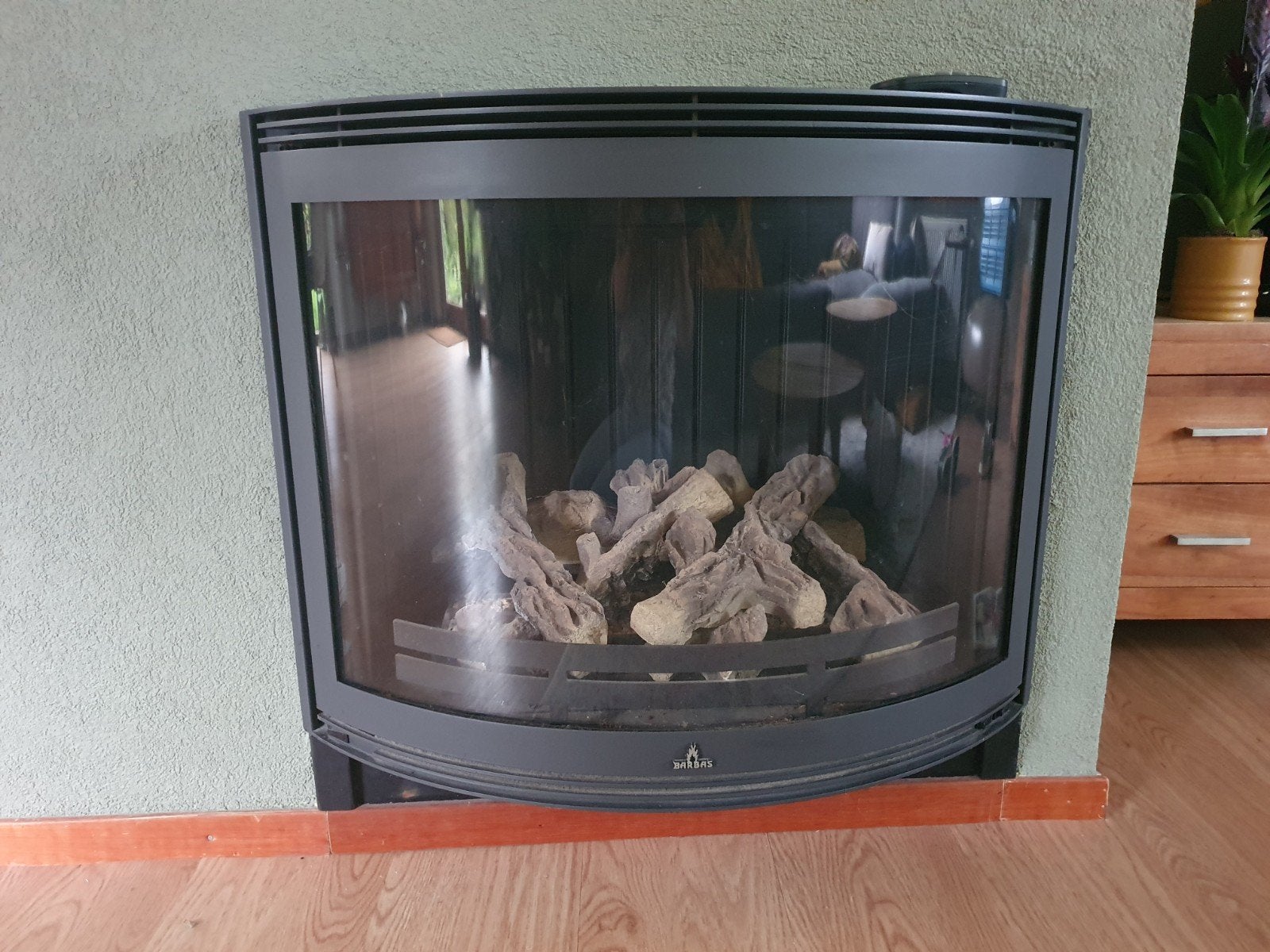 Barbas Gashaard - Inbouwhaard met afstandsbediening, Ophalen, Gebruikt, Inbouwhaard, Gashaard
