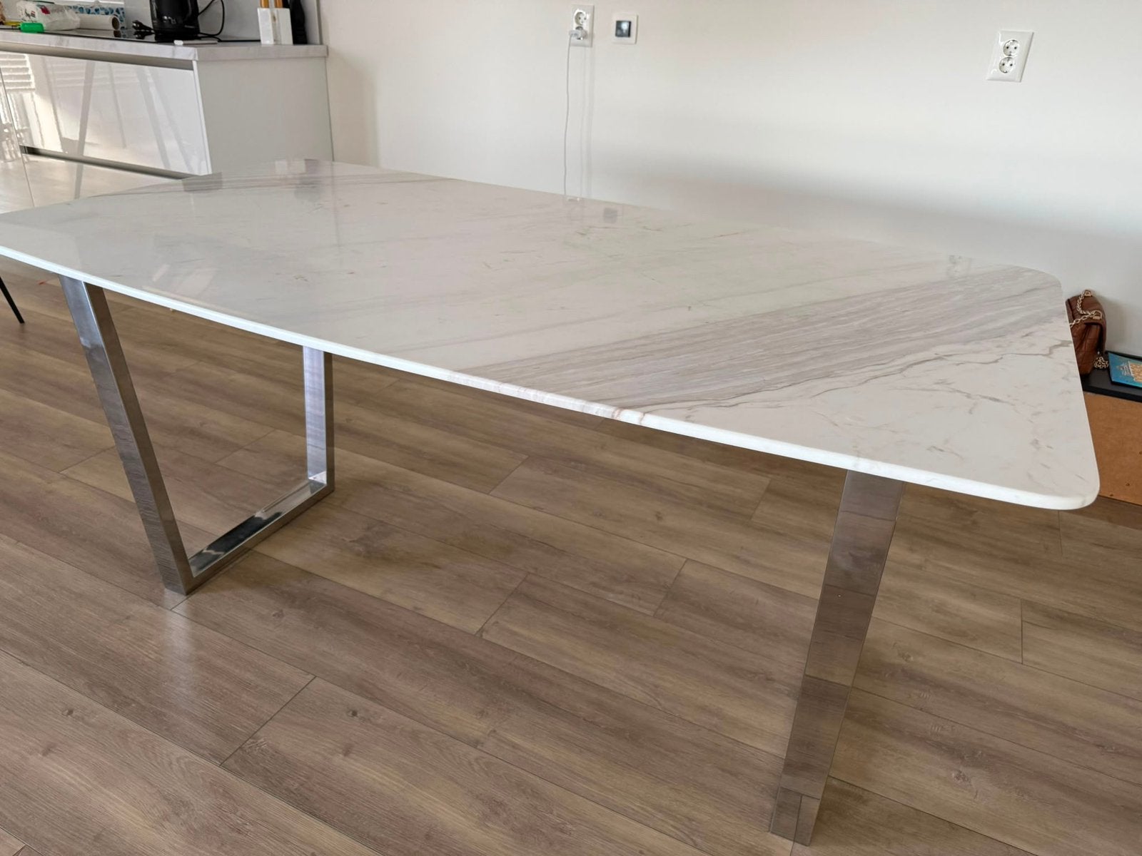 Marmeren eettafel, Ophalen, Overige materialen, Gebruikt, 50 tot 100 cm