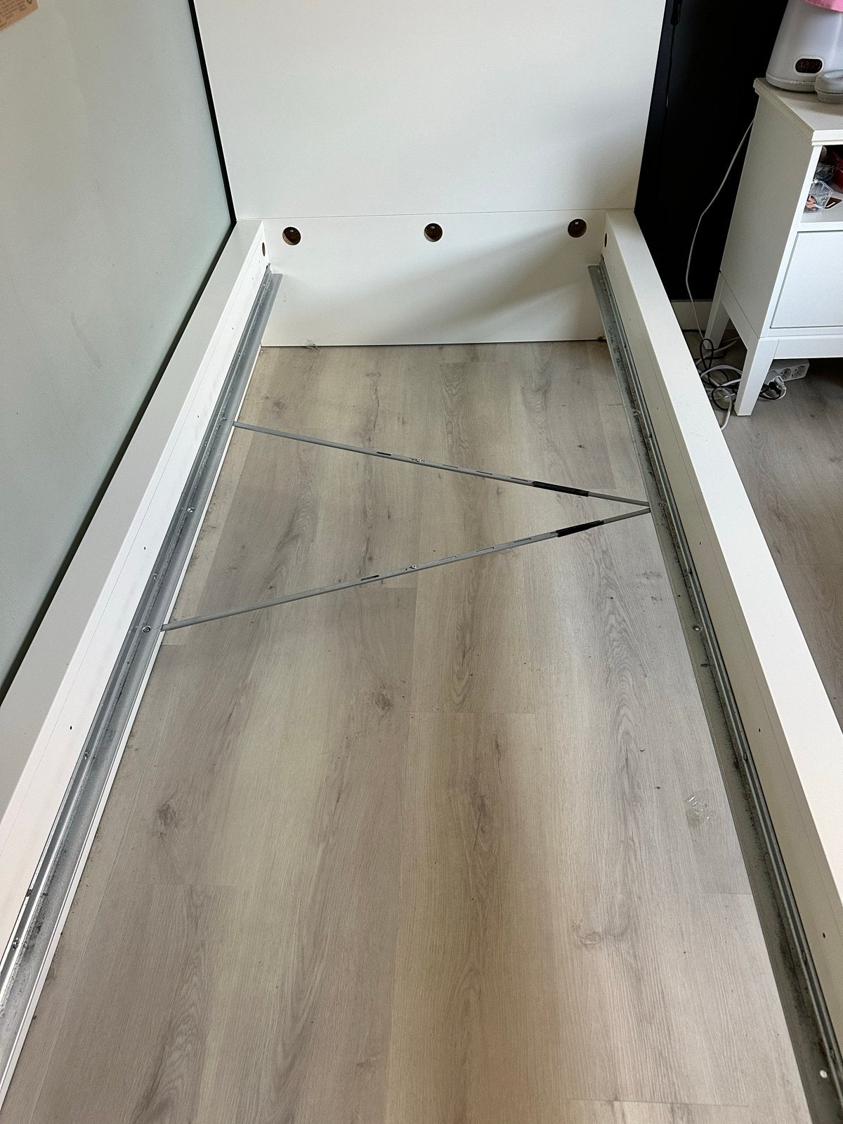 IKEA MALM Eenpersoonsbed met 2 lades, wit, 90x200 cm, Ophalen, 90 cm, Eenpersoons, Wit