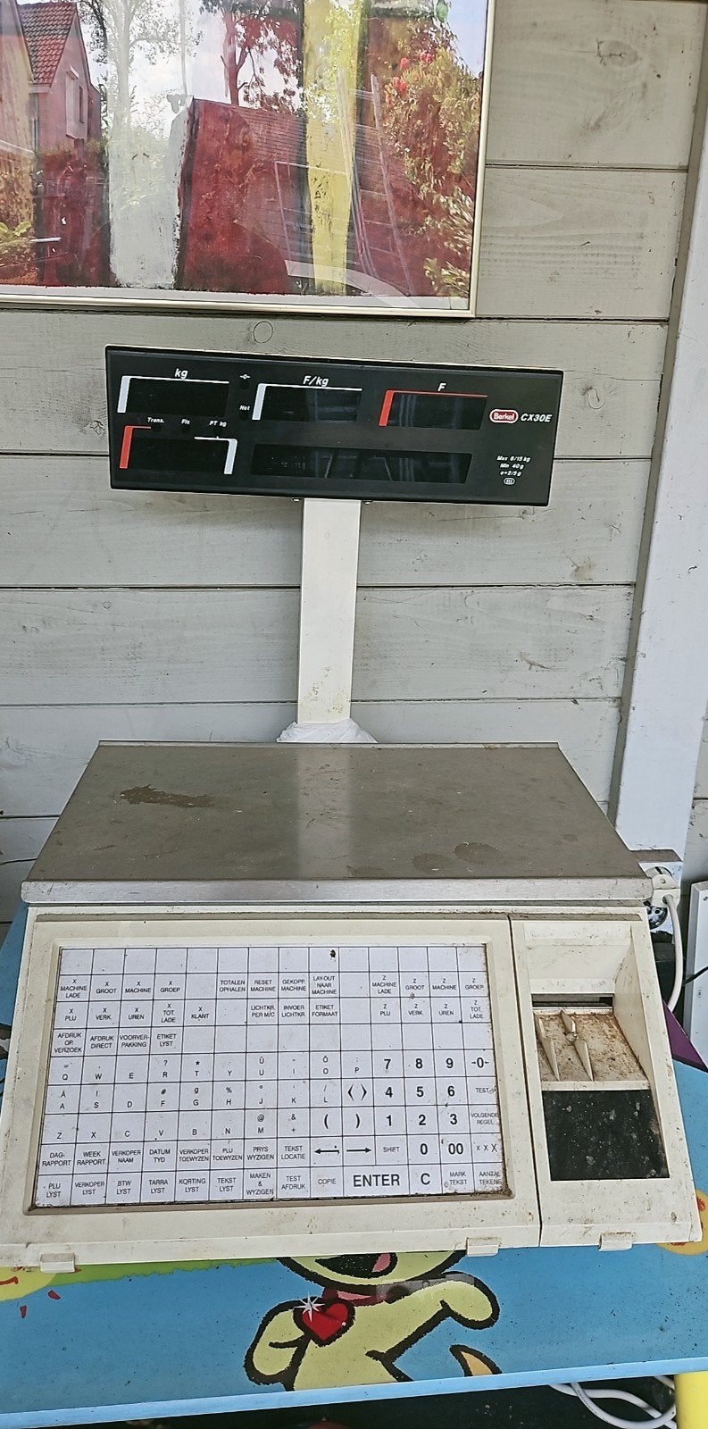 Berkel kassa weegschaal van 40g tot 15 kg met bon printer, Ophalen, 1 tot 500 gram, Winkelweegschaal, 10 tot 50 kg