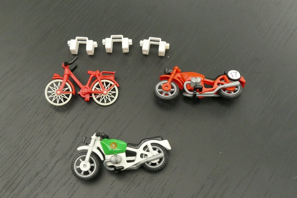 playmobil - 2 motoren en een fiets, Ophalen of Verzenden