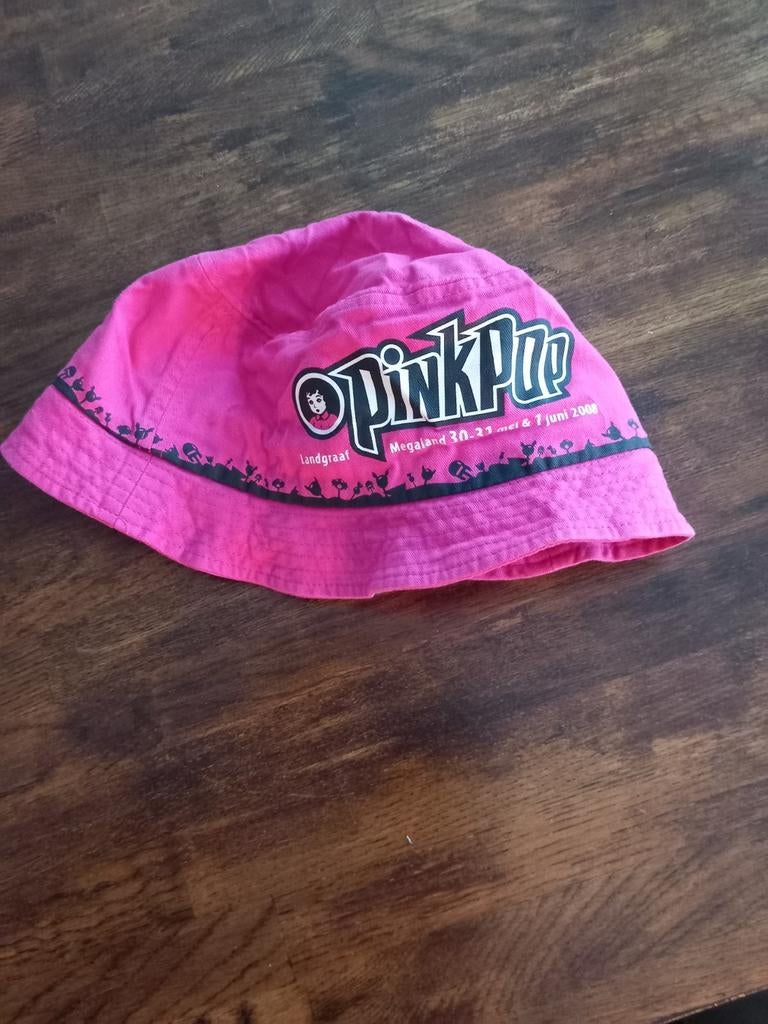 Pinkpop hoedje, vintage. One size fits all., Ophalen of Verzenden