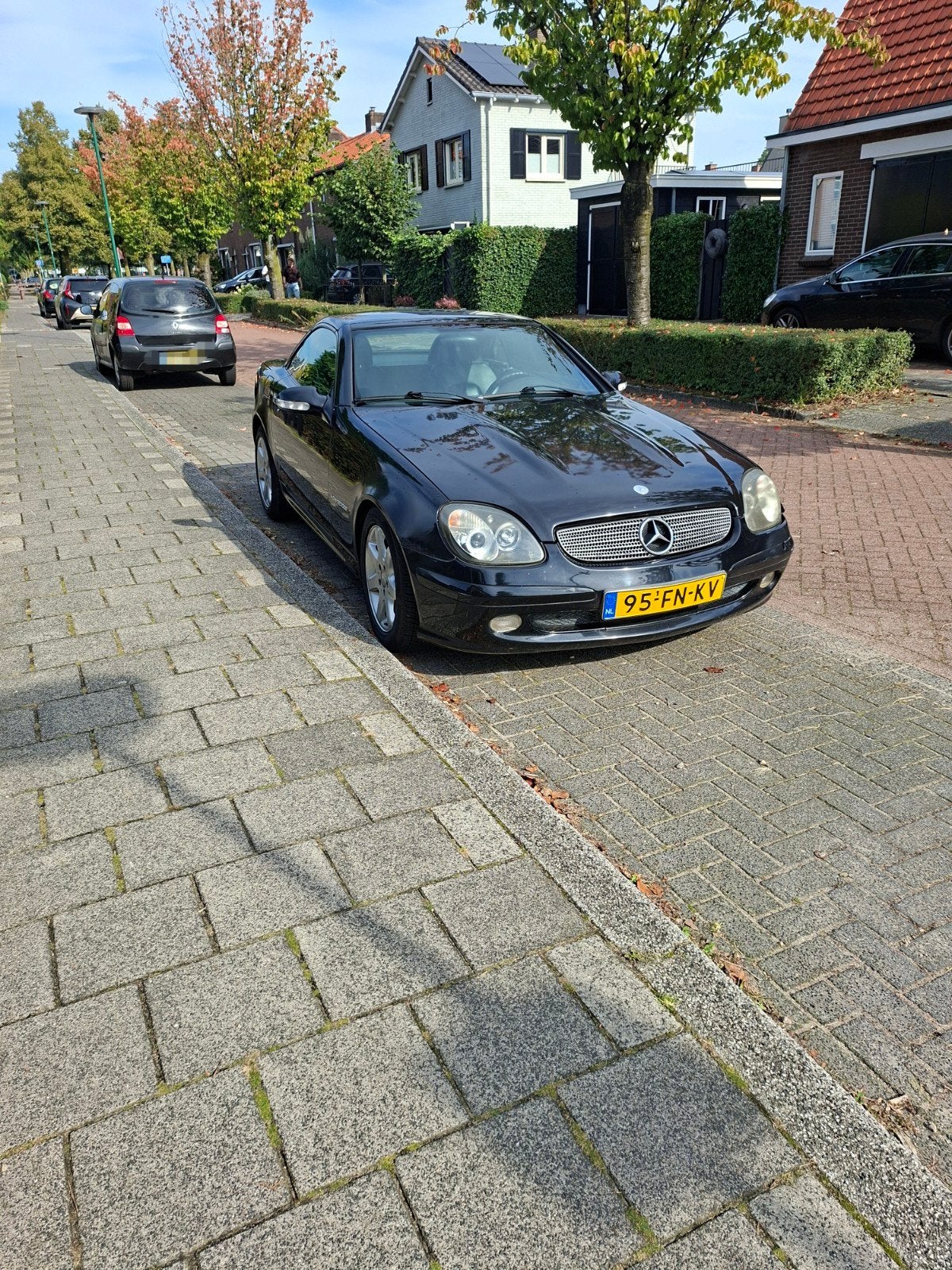 Mercedes-Benz SLK 2.0 Slk200 Kompr Roadster 2000 Zwart, Auto's, 1998 cc, Achterwielaandrijving, 4 cilinders, Cabriolet