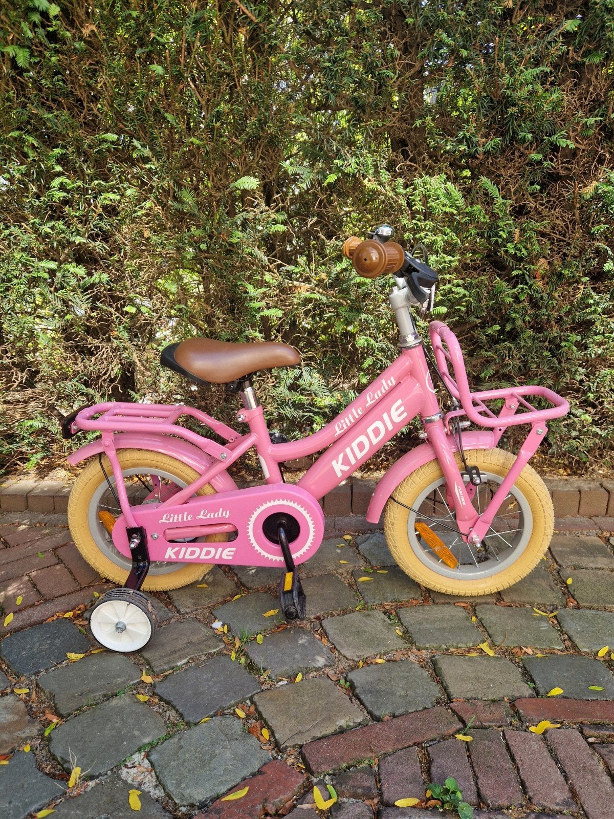 12 inch Kinderfiets Kiddie FunGirl met voordrager, Ophalen, Zo goed als nieuw, Minder dan 16 inch, Kiddie