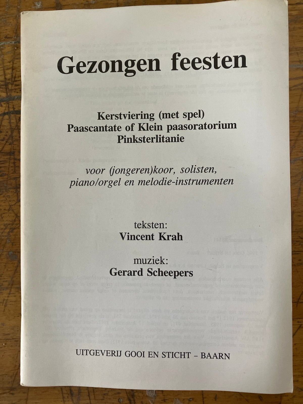 Gezongen feesten - Kerst, Pasen, Pinksteren (bladmuziek), Gebruikt, Klassiek, Ophalen of Verzenden, Koor
