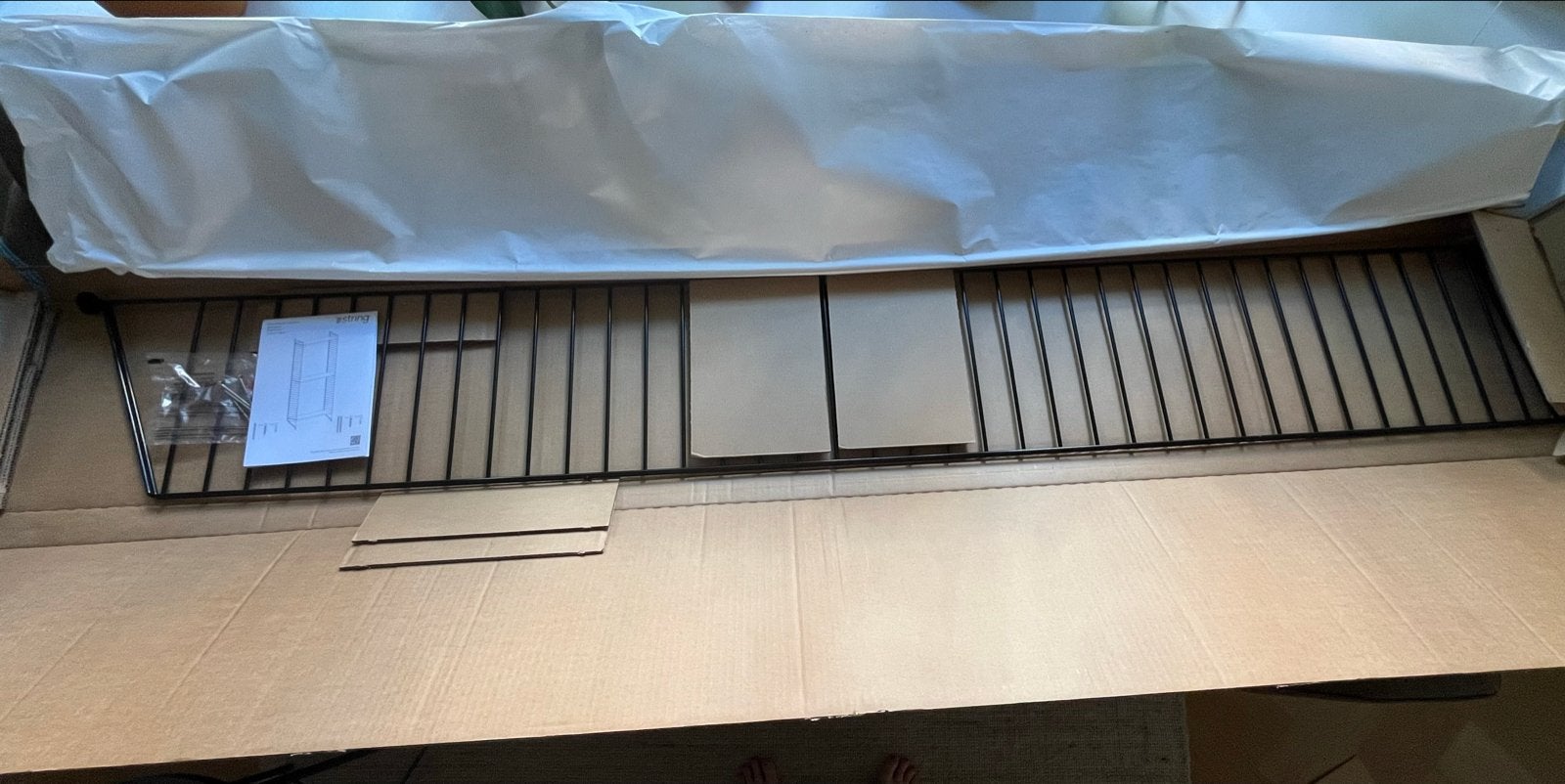 Nieuw in doos: String Furniture vloerpaneel 30x200 cm zwart, Ophalen, Nieuw