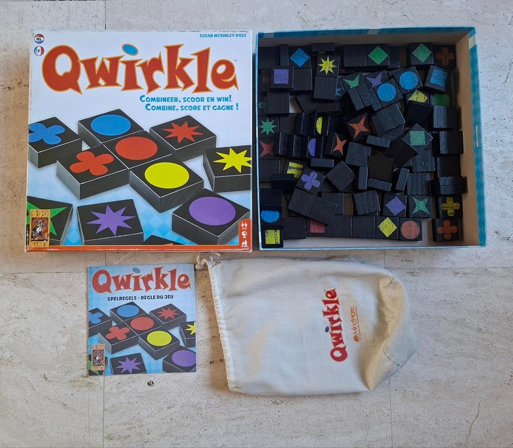 Qwirkle grote versie met houten stenen, Ophalen of Verzenden