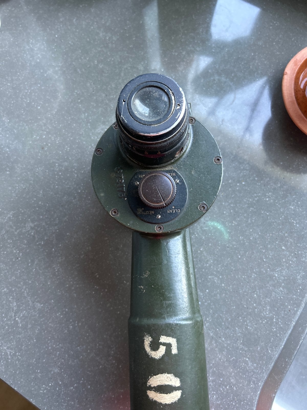 Vintage Militaire Elbow Telescoop - D-13795, Ophalen of Verzenden, Gebruikt, Minder dan 80 mm, Onderdelen of Toebehoren