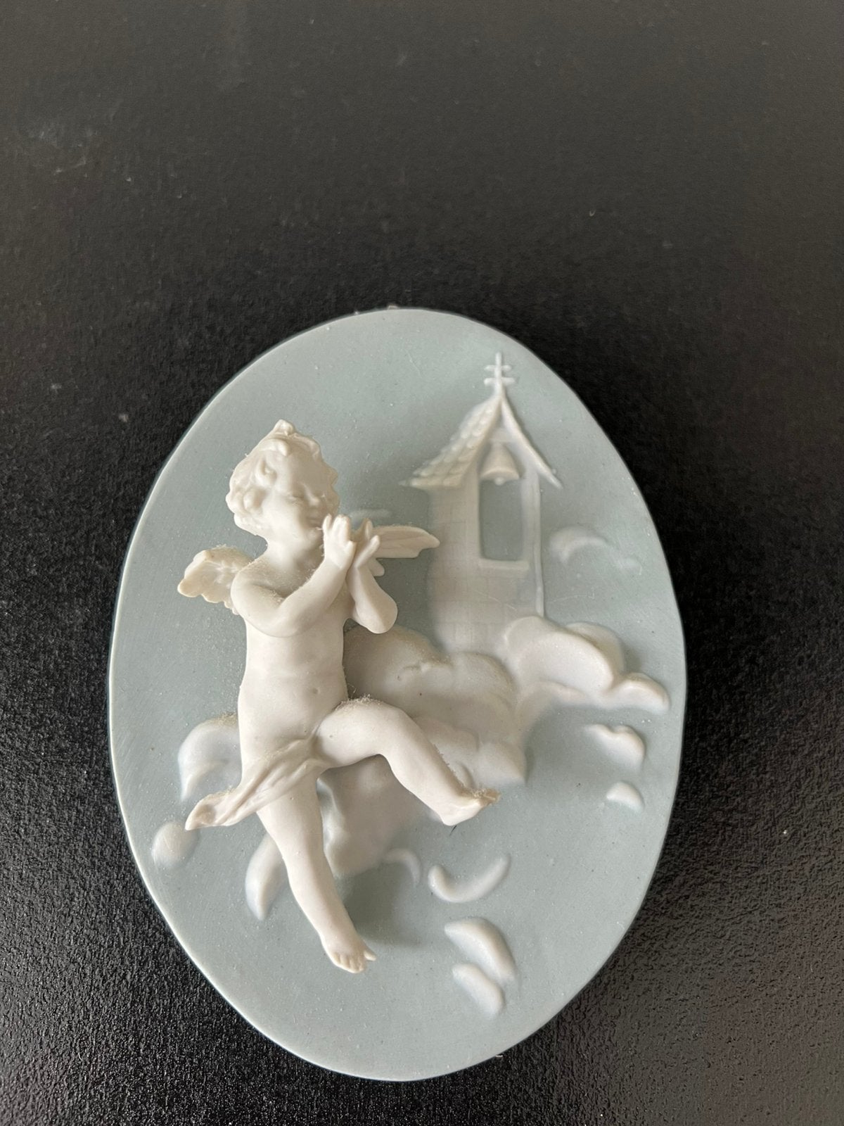 Cherubijntje reliëf wanddecoratie., Antiek en Kunst, Ophalen of Verzenden