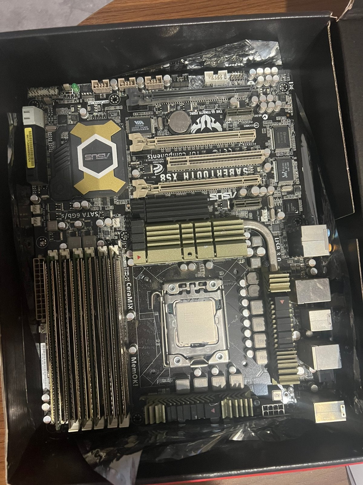 ASUS Sabertooth X58 + Intel Core i7-950 + 12GB DDR3 RAM, Ophalen of Verzenden, Zo goed als nieuw, 4-core, 3 tot 4 Ghz
