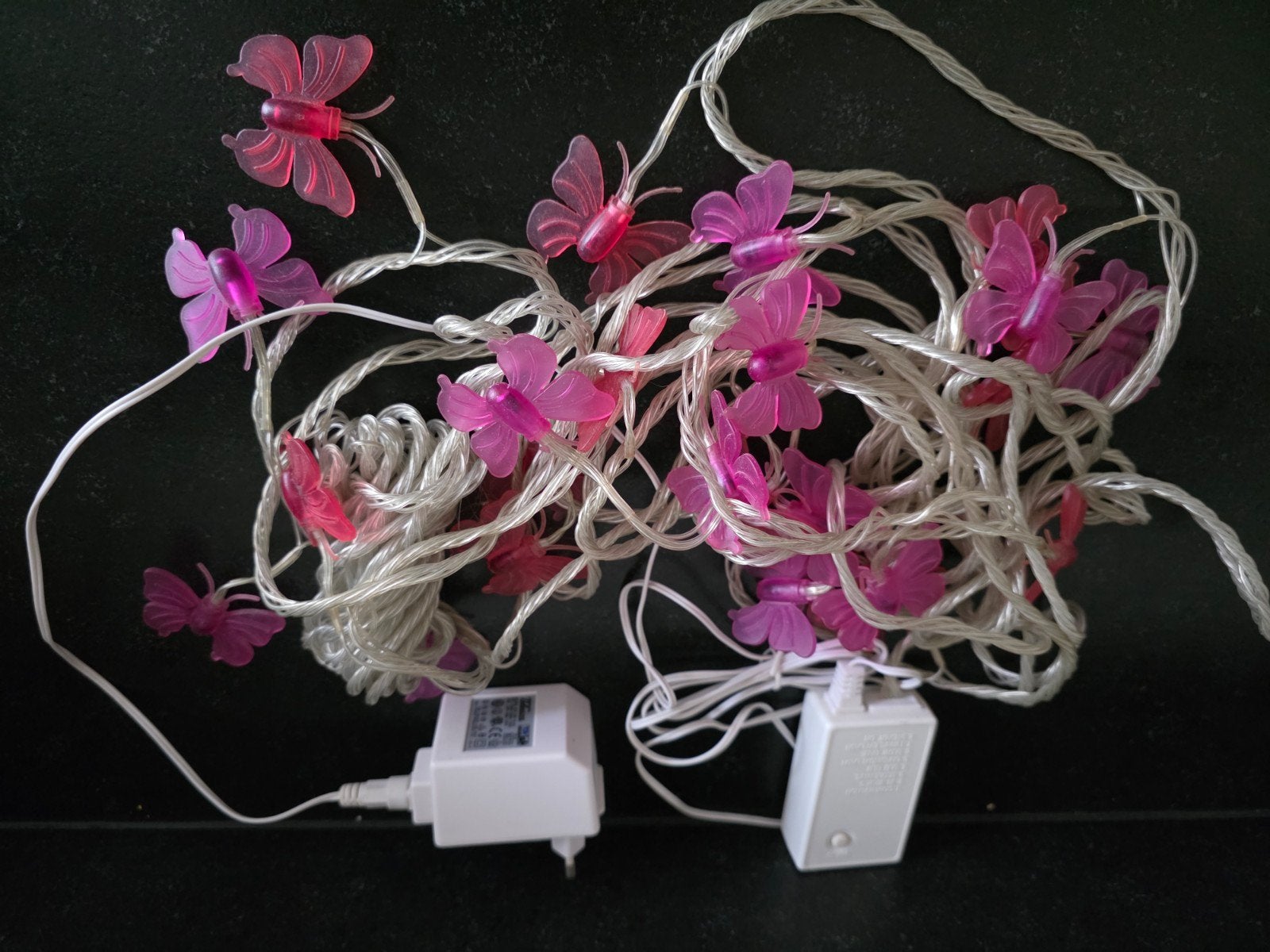 Vlinder LED Lichtslinger - roze/paars, Ophalen, Lamp