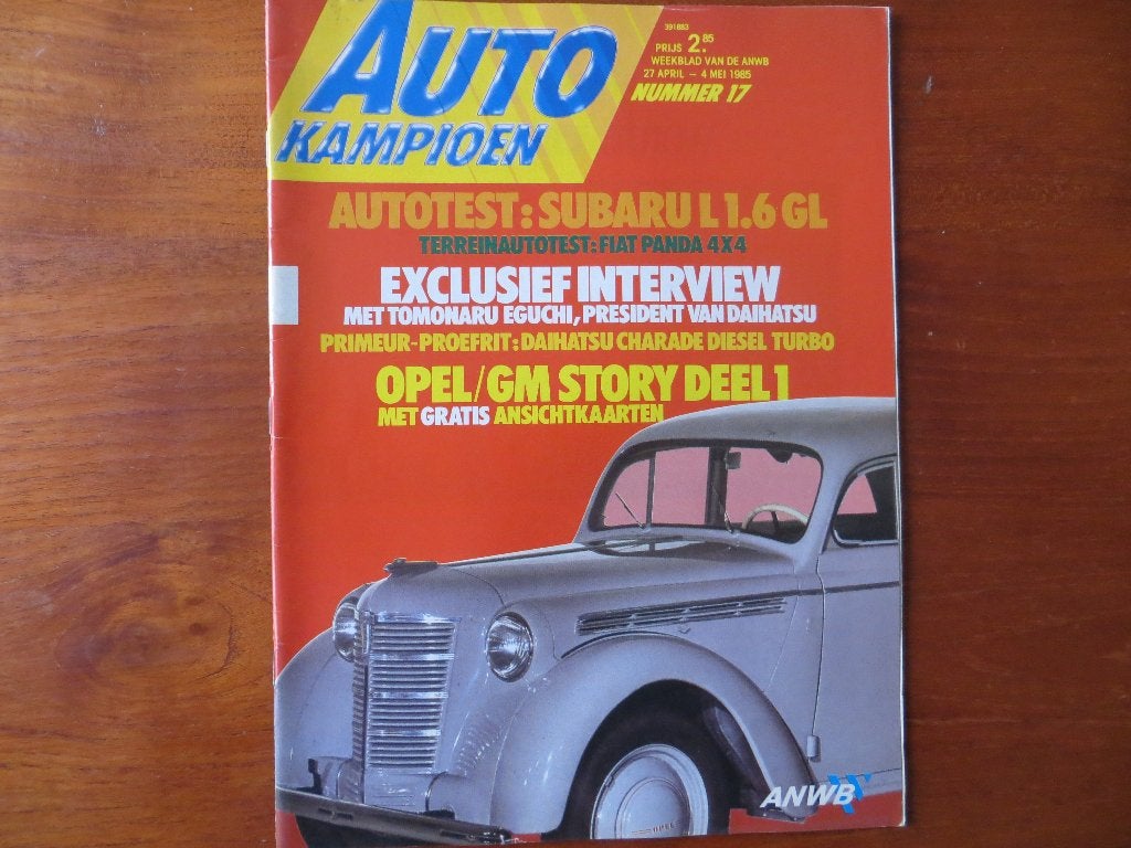 Autokampioen 17 1985 Subaru L 1.6 GL, Fiat Panda 4x4, Boeken, Ophalen of Verzenden, Nieuw, Opel