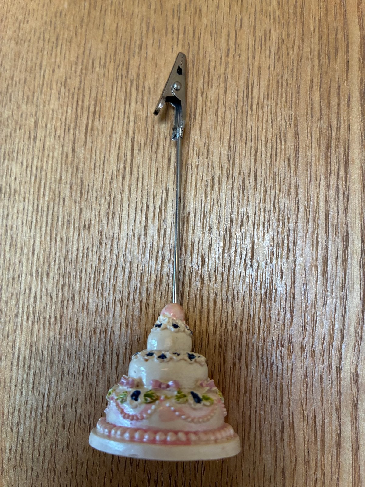 Taartje memohouder - Decoratieve notitieclip, Brocante, Meerkleurig, Ophalen of Verzenden, Zo goed als nieuw