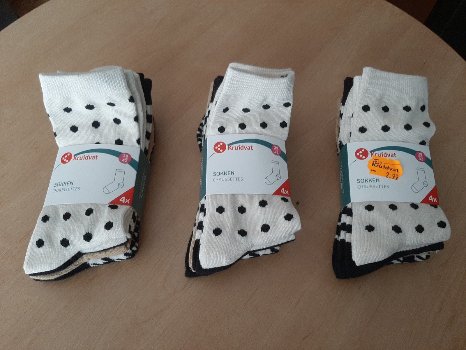 Nieuwe Sokken 4 paar per bundel, Kleding | Dames, Wit, Kruidvat, Nieuw, Maat 39 t/m 42