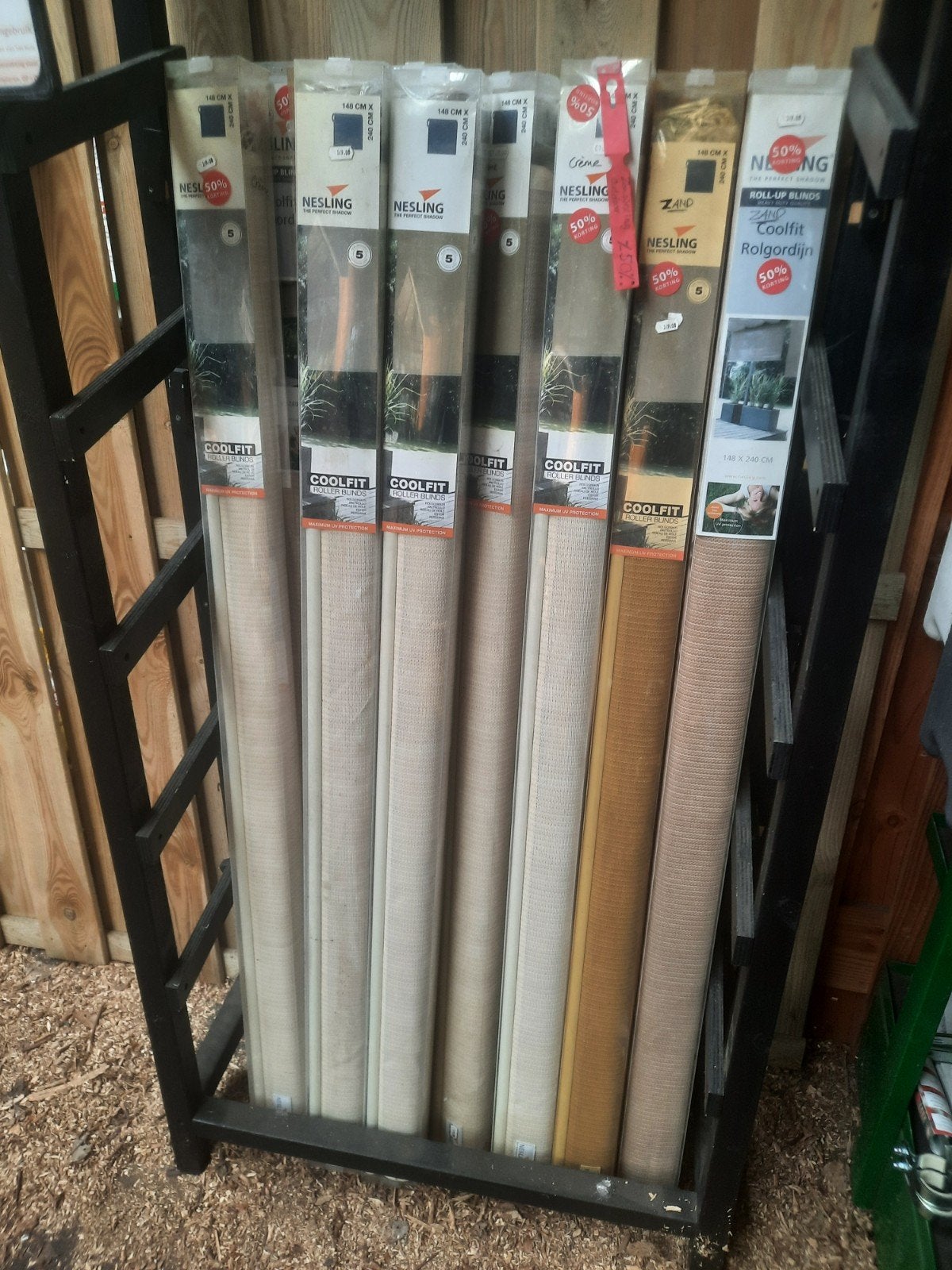 Rolgordijn voor buiten 148x 240cm, Nesling gebroken wit, Ophalen of Verzenden, Nieuw