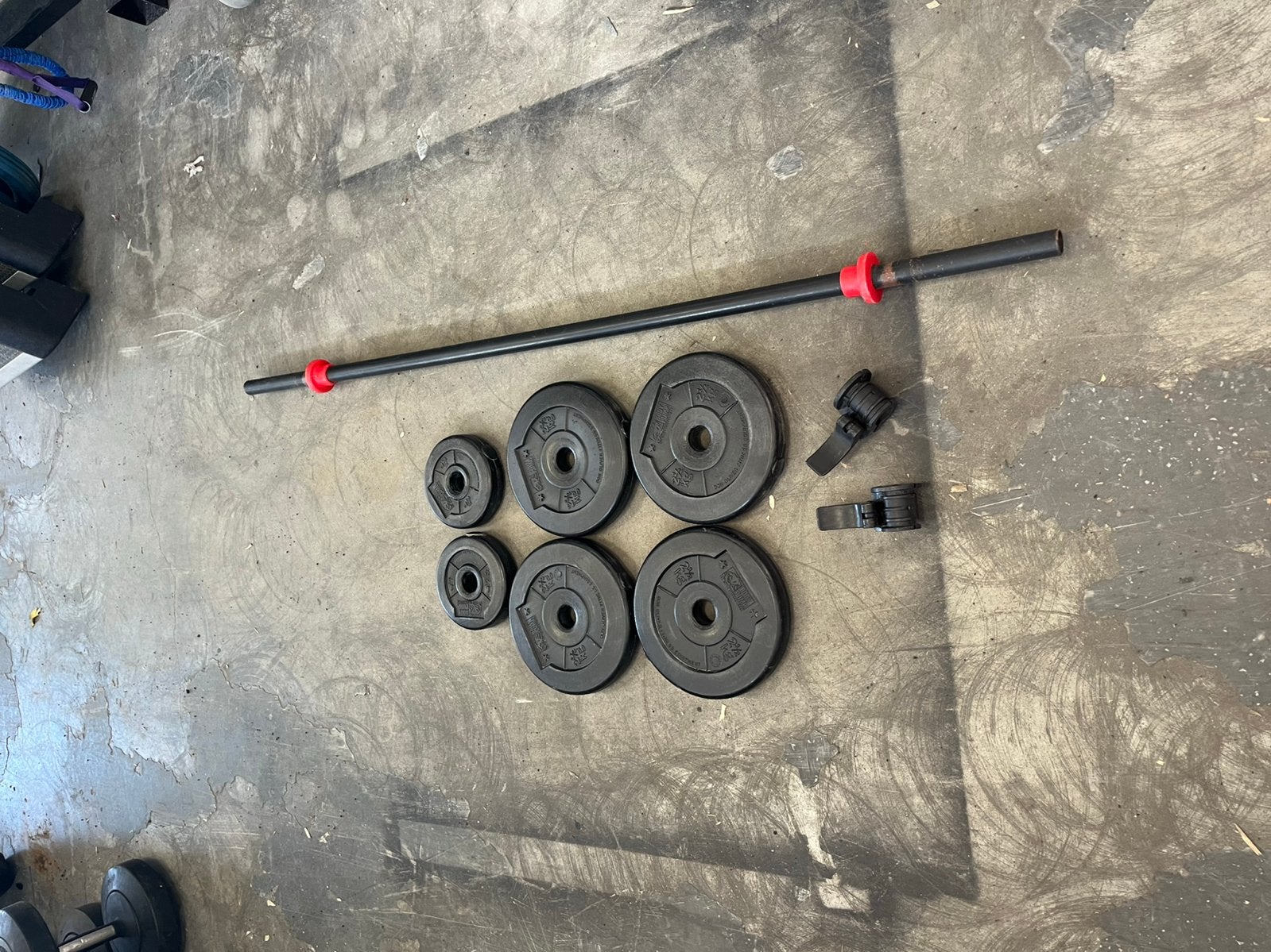 Bodypump set les mills 15 kg, Gebruikt, Zwart, Les mills, Halterset